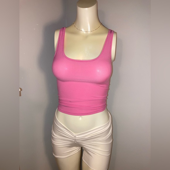RARE Skims Bubblegum Pink Ribbed Tank Top Size 4X NWT bubble gum 4XL kim k - Picture 2 of 9